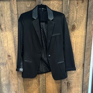 Mossimo Black Satin-Trim Blazer